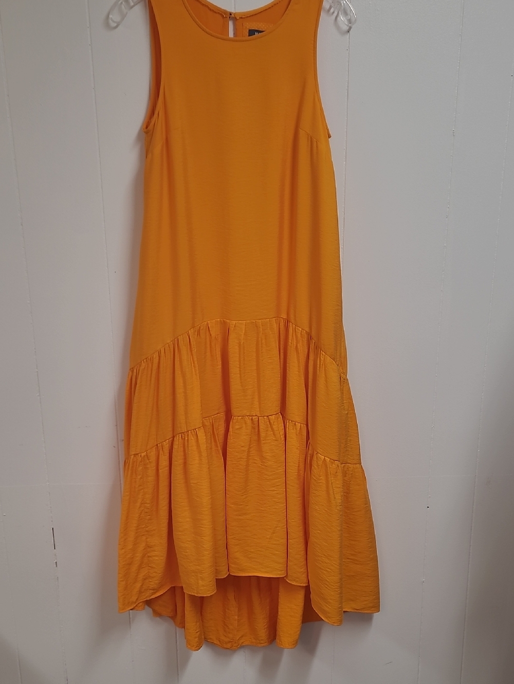 Anthropologie Sleeveless Maeve Tangerine Marlene Tiered Maxi Dress Sz Small - Picture 3 of 13